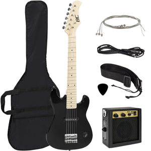 30in Kids Electric Guitar Instrument Starter Kit w/ 5W Amp, Strap, Case