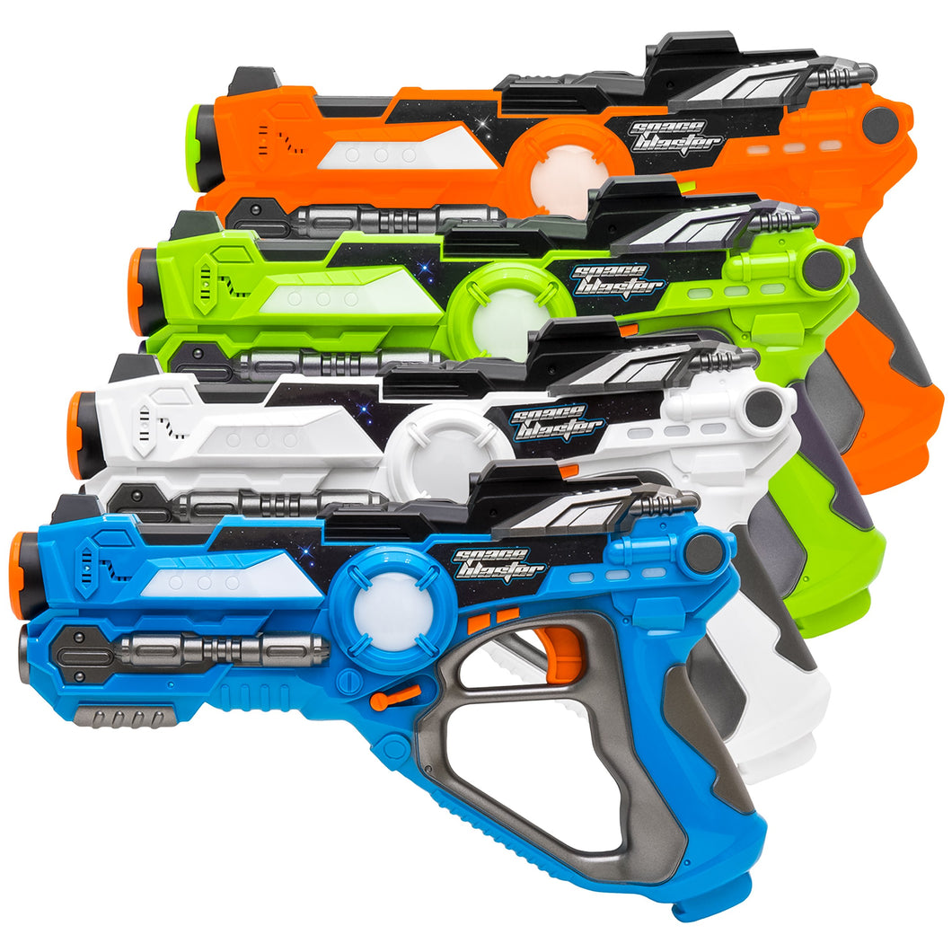 Set of 4 Kids Laser Tag Toy Guns w/ Multiplayer Mode